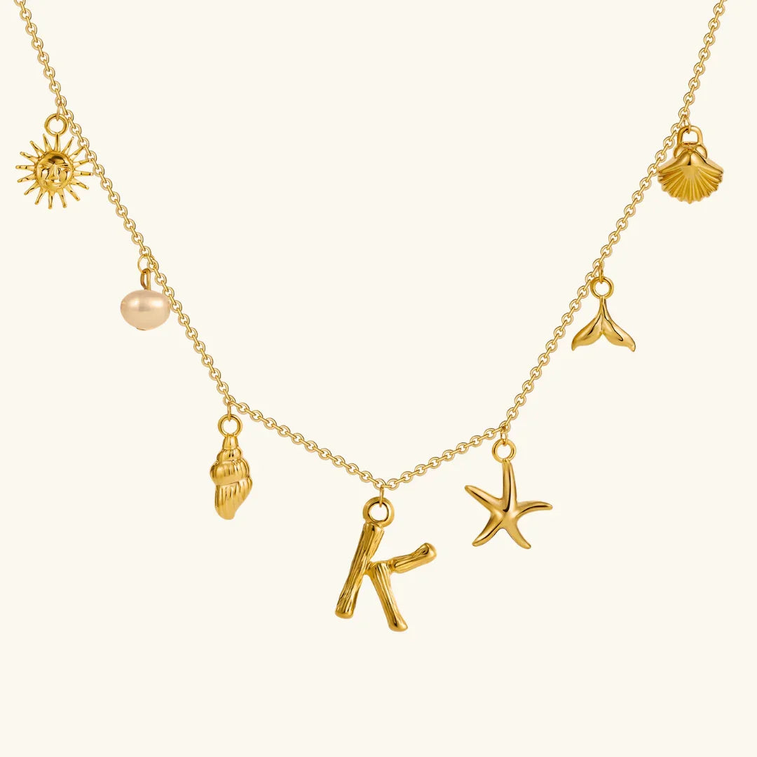 Avaria Ocean Initial Necklace