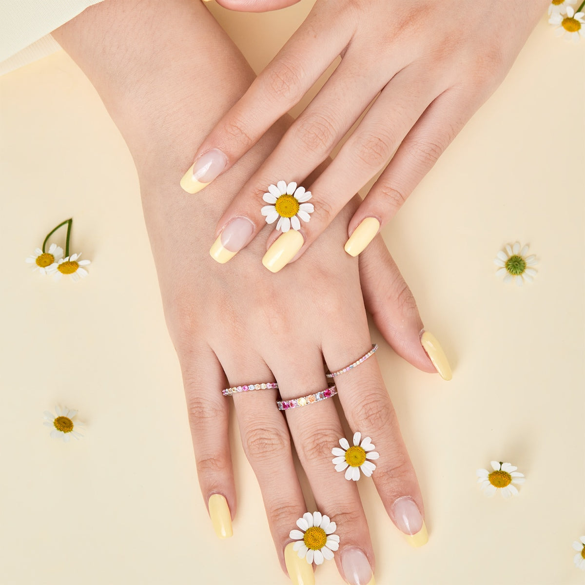 [AuraEcho]Dazzling Lustrous Round Cut Tennis Ring