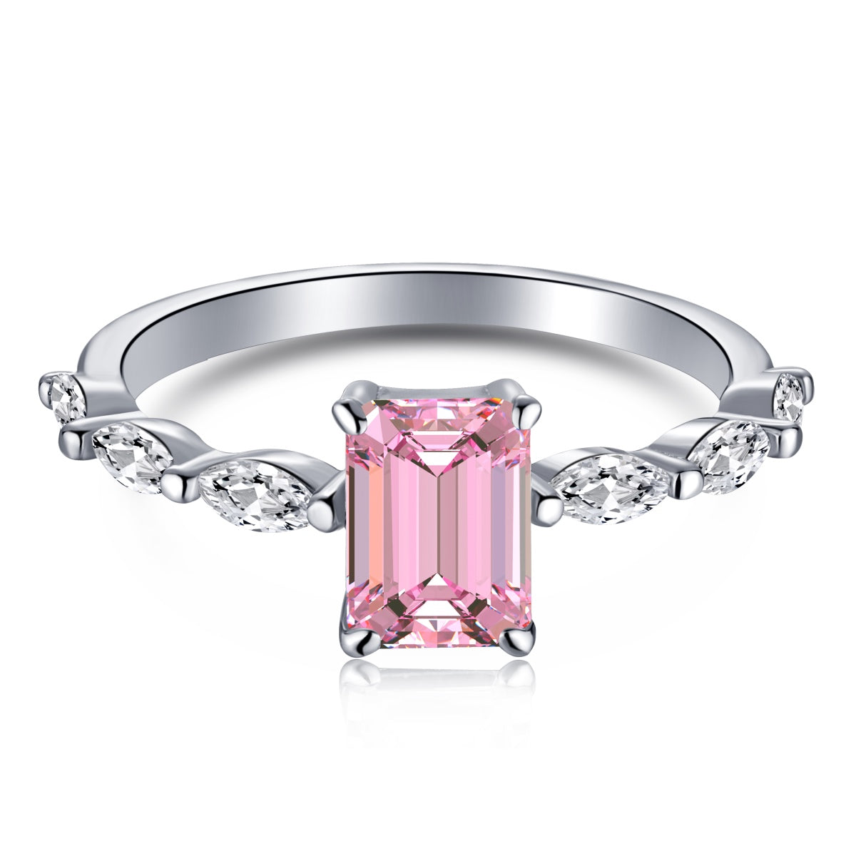 [AuraEcho]1.0 Carat Dainty Resplendent Radiant Cut Daily Ring