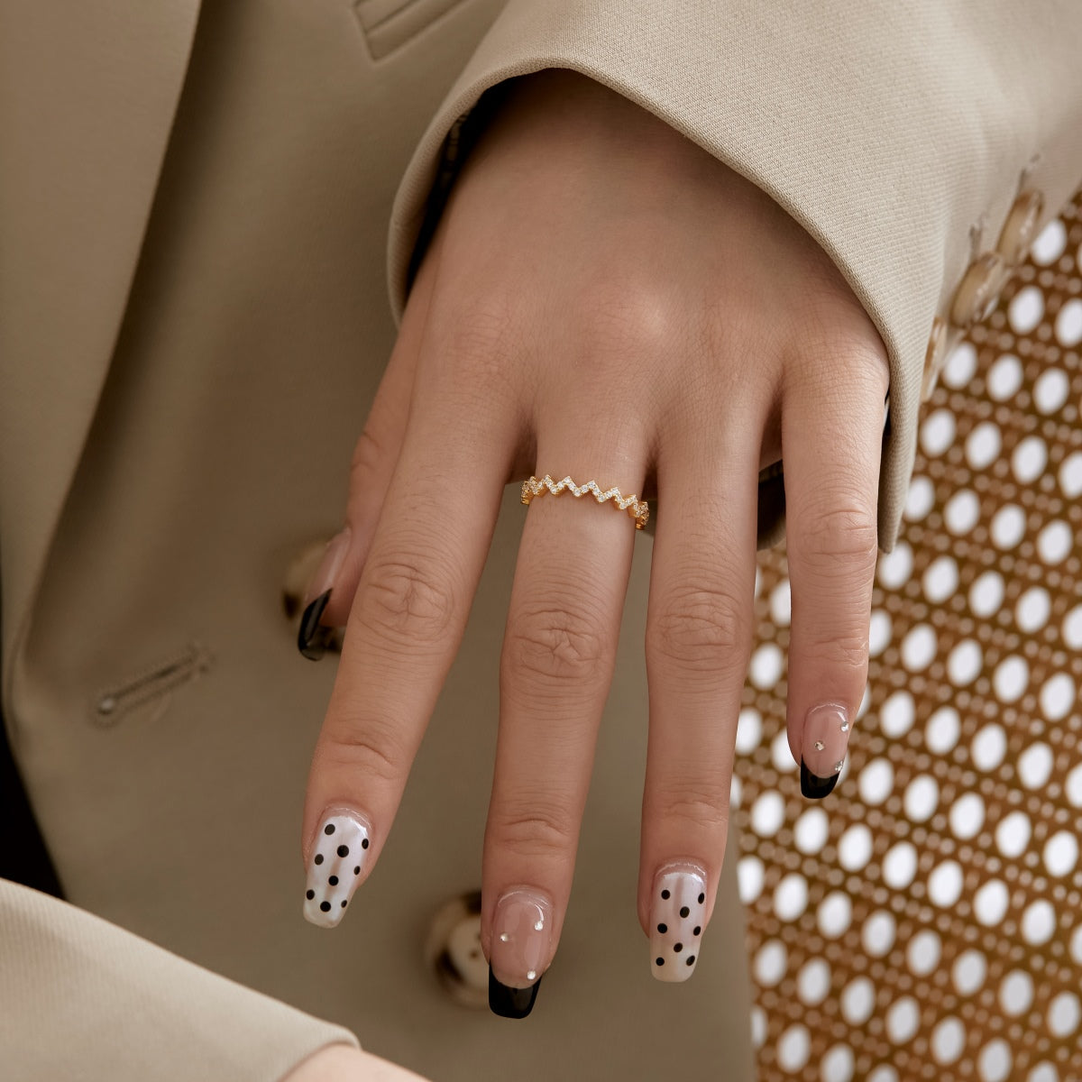 [AuraEcho]Delicate Enchanting Wave Shape Daily Ring