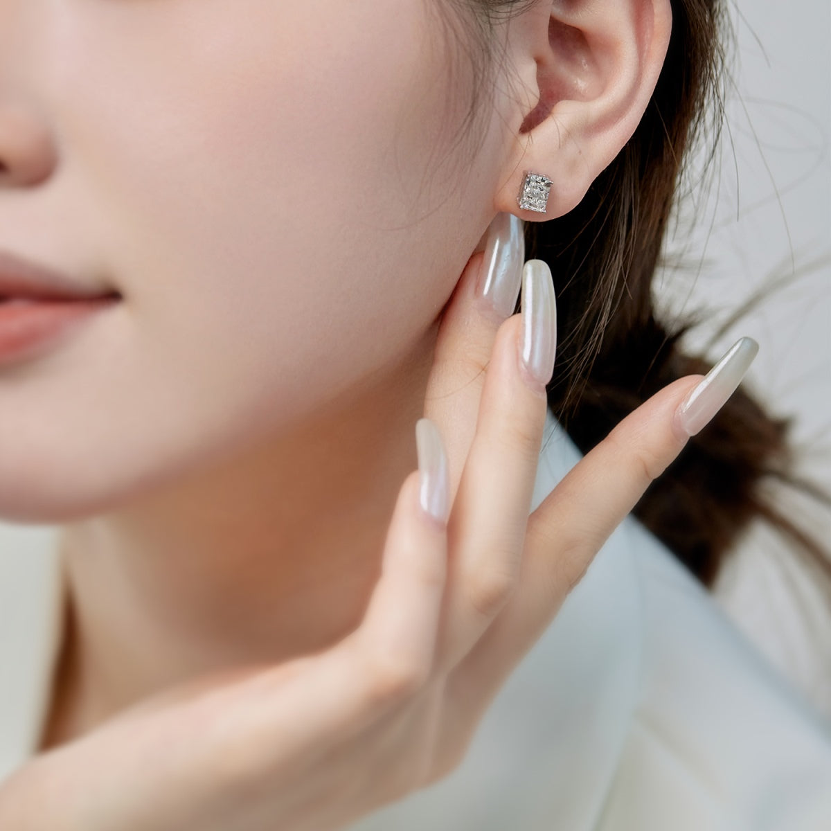 [AuraEcho]Radiant Luxurious Princess Cut Daily Earrings