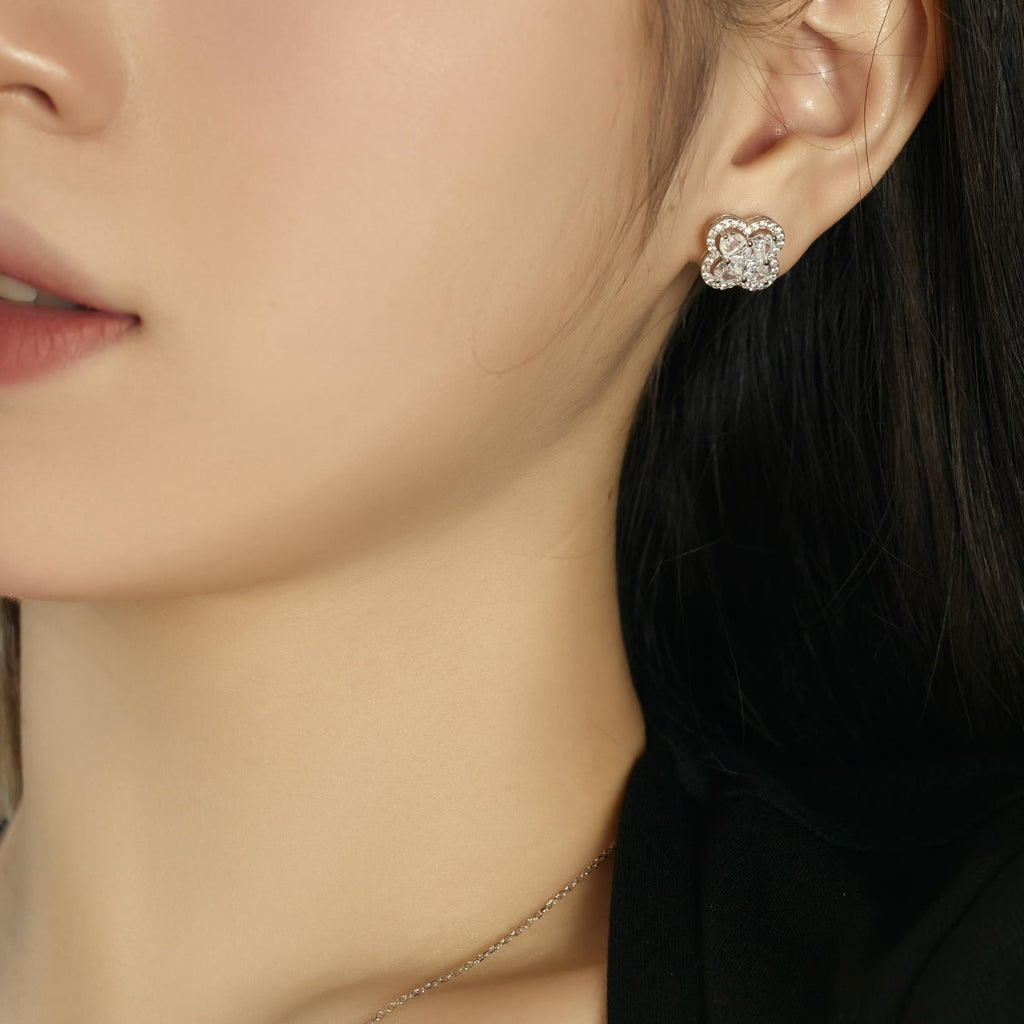 Lucky Four-Leaf Clover Exquisite Earrings
