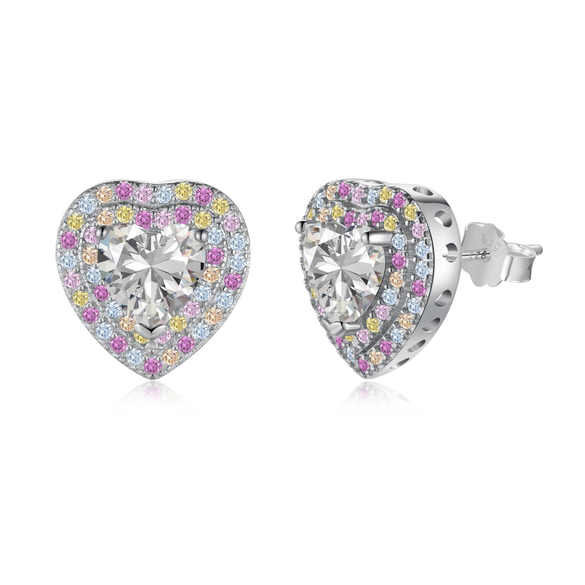 [AuraEcho]Dazzling Heart Shape Lover Earrings