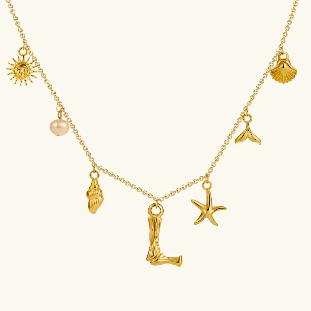 Avaria Ocean Initial Necklace