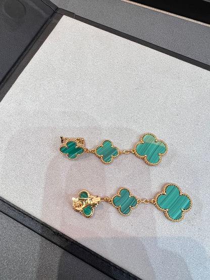 [AuraEcho]CLOVER MALACHITE 3 MOTIFS GOLD