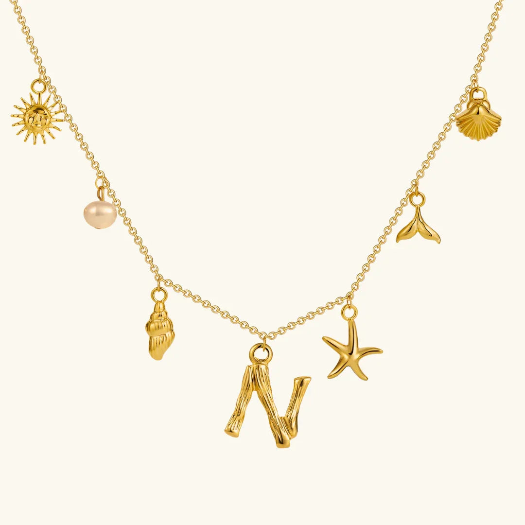 Avaria Ocean Initial Necklace