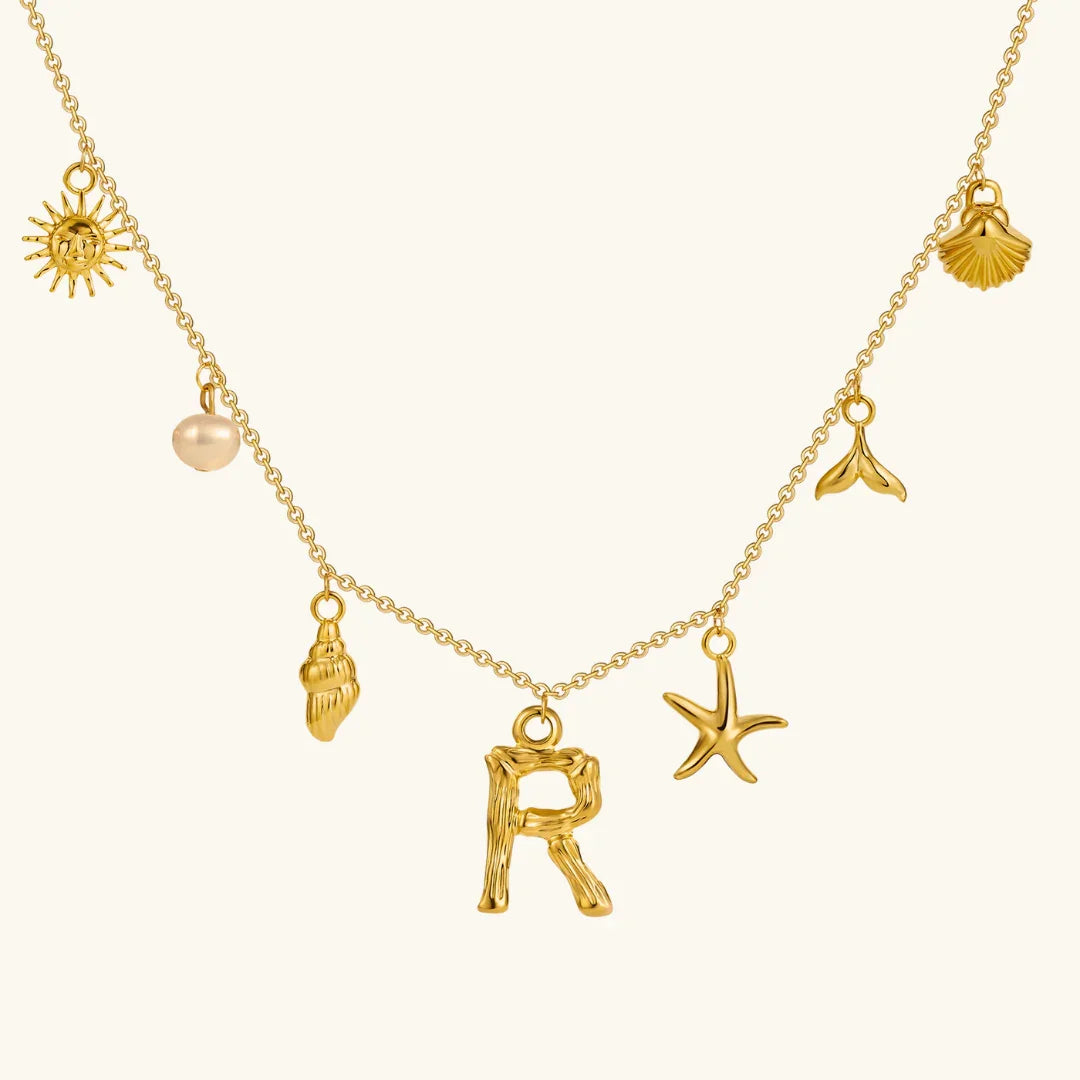 Avaria Ocean Initial Necklace
