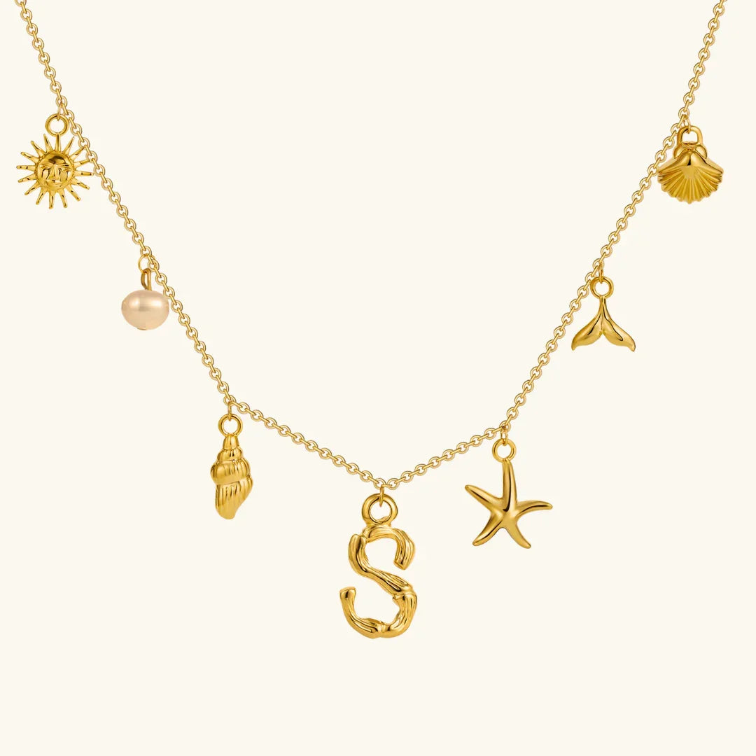 Avaria Ocean Initial Necklace