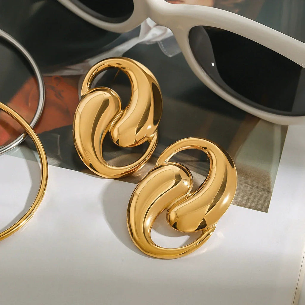 Dansley Water Drop Gold Earrings