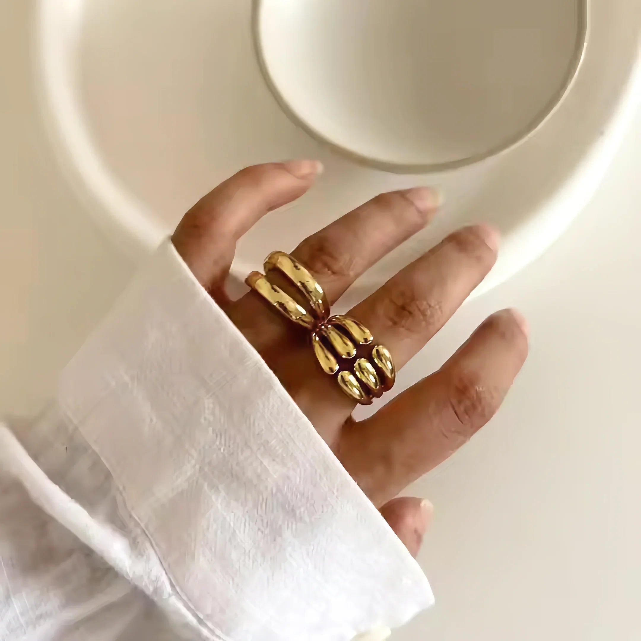 Cassiel Layered Gold Ring