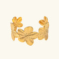 Ophelie Gold Floral Bangle
