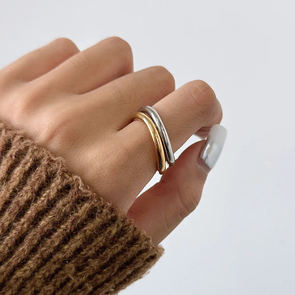 Miley Gold & Silver Layered Rings
