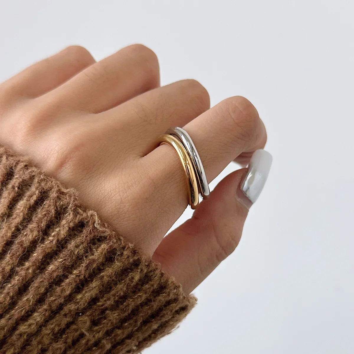 Miley Gold & Silver Layered Rings