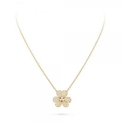 [AuraEcho]FLOWER DIAMOND NECKLACE