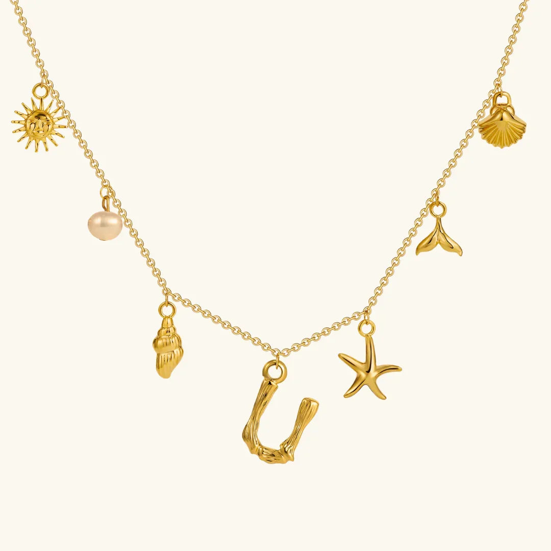 Avaria Ocean Initial Necklace