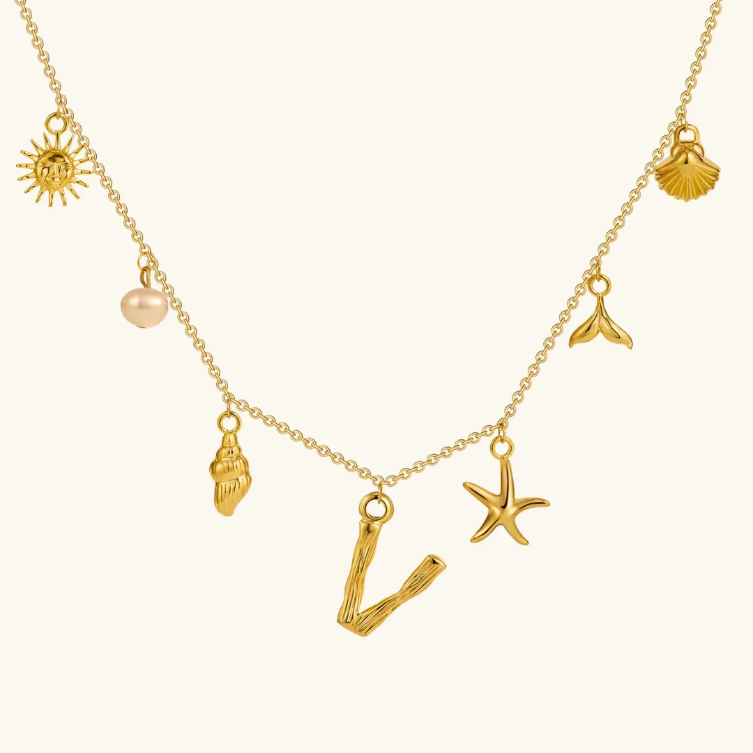 Avaria Ocean Initial Necklace
