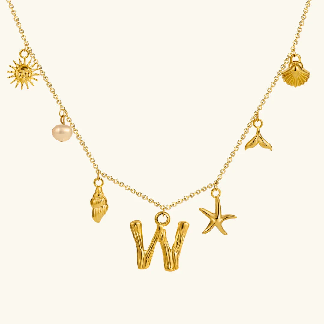 Avaria Ocean Initial Necklace