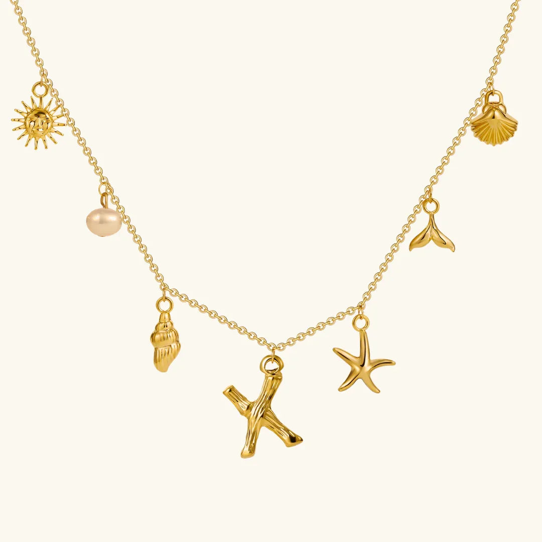 Avaria Ocean Initial Necklace