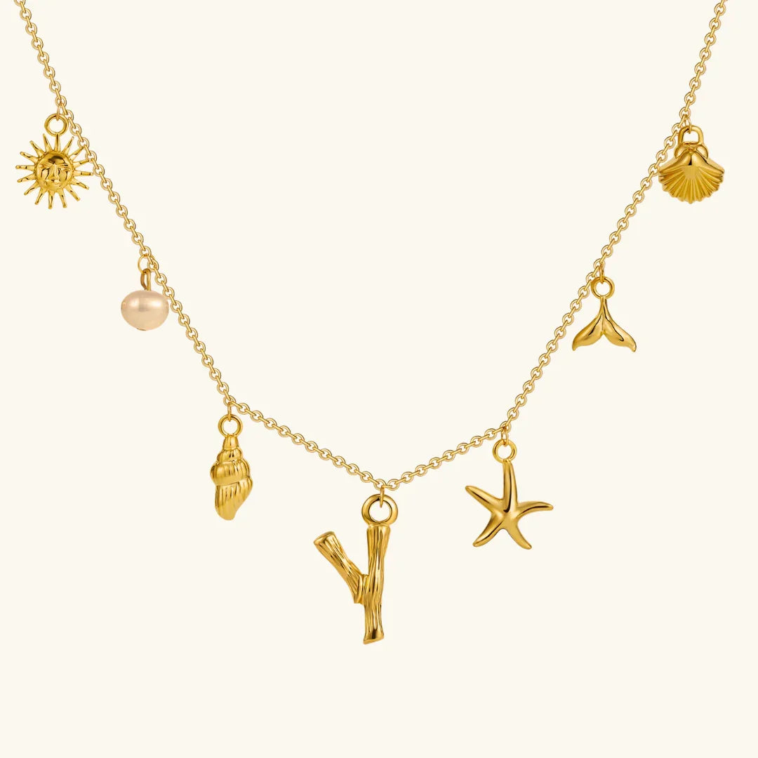Avaria Ocean Initial Necklace