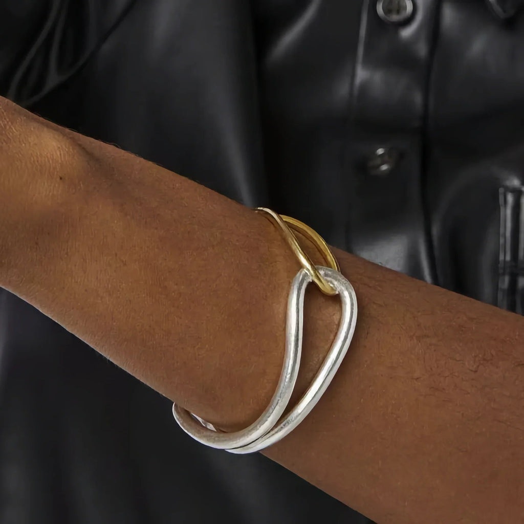 Noria Two Tone Gold Bangle