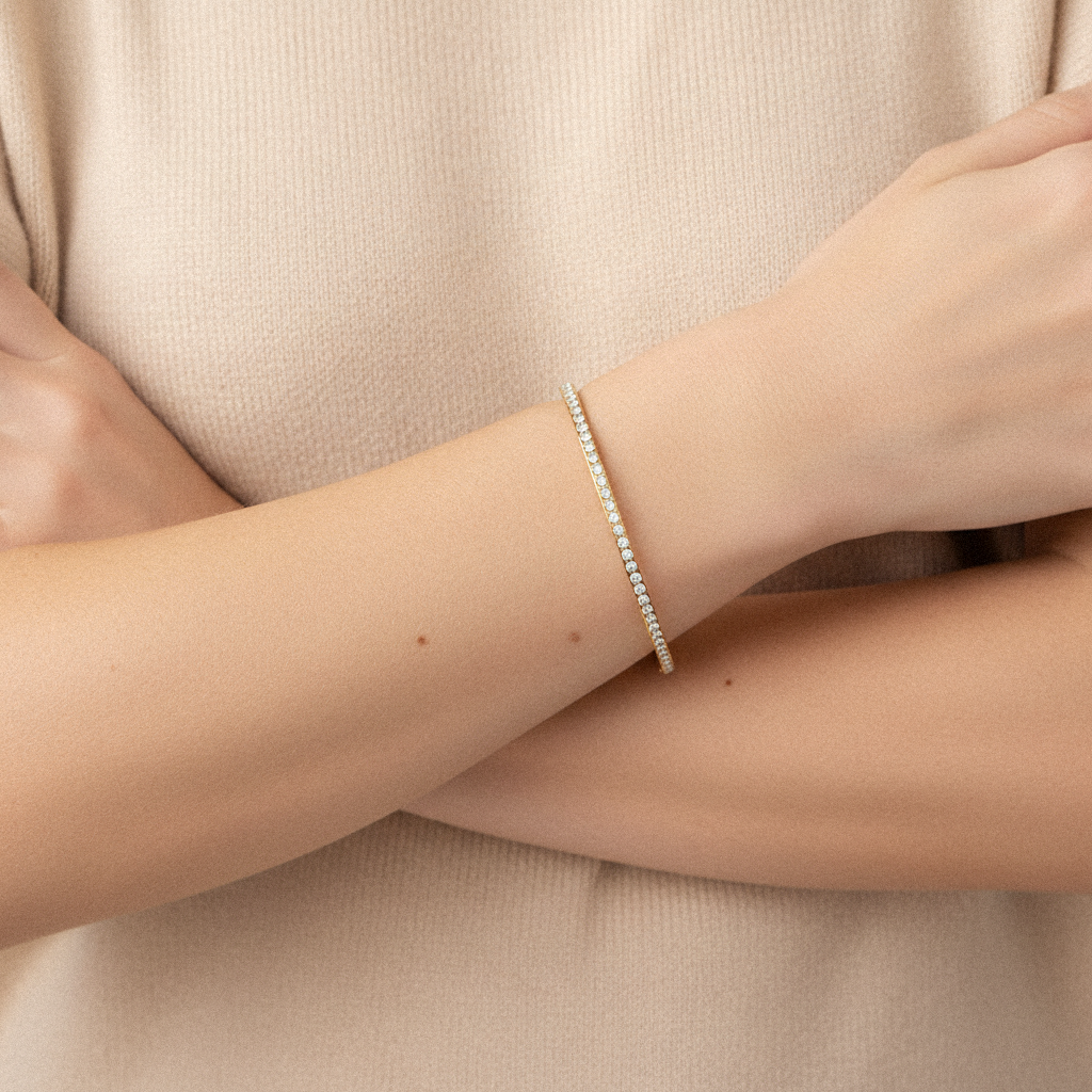 Kalista Diamond Gold Bangle