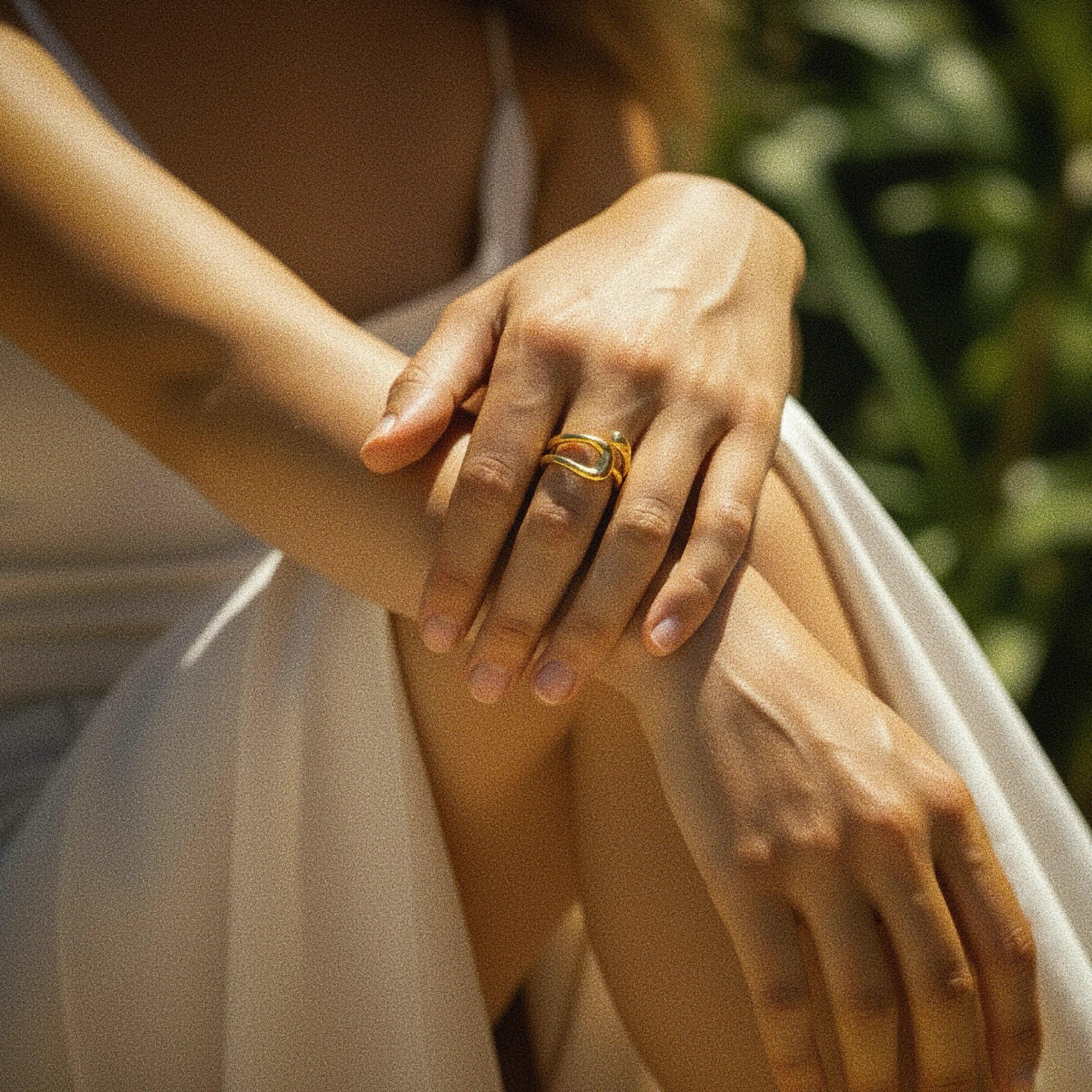 Bernice Open Ended Gold Ring