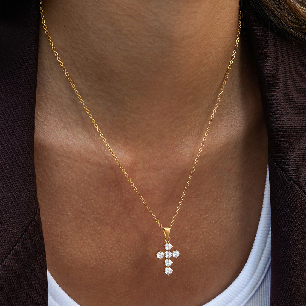 Wynter Diamond Cross Necklace