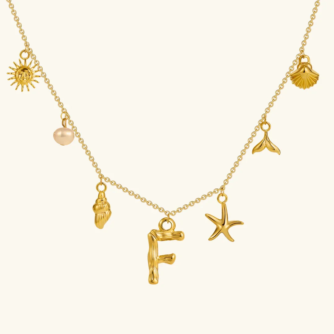Avaria Ocean Initial Necklace