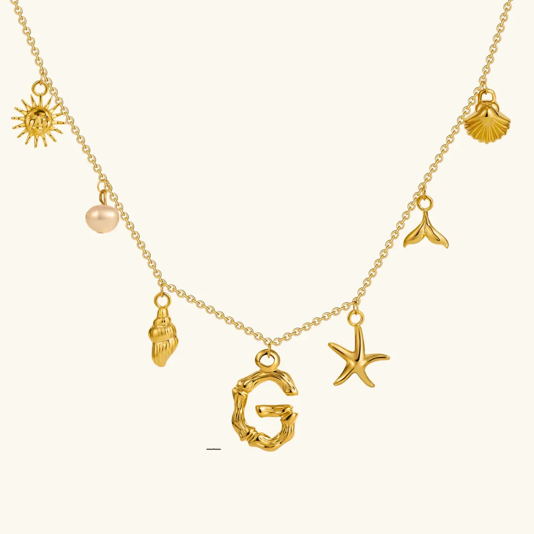 Avaria Ocean Initial Necklace
