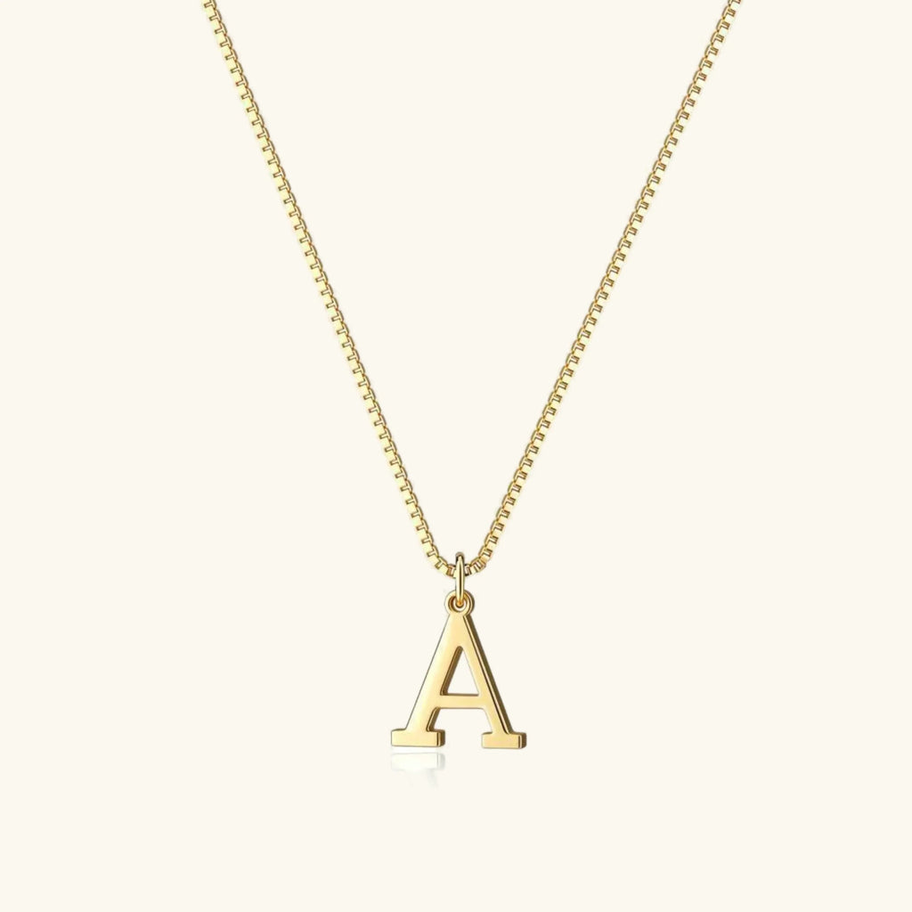 Therese Letter Initial Gold Necklace