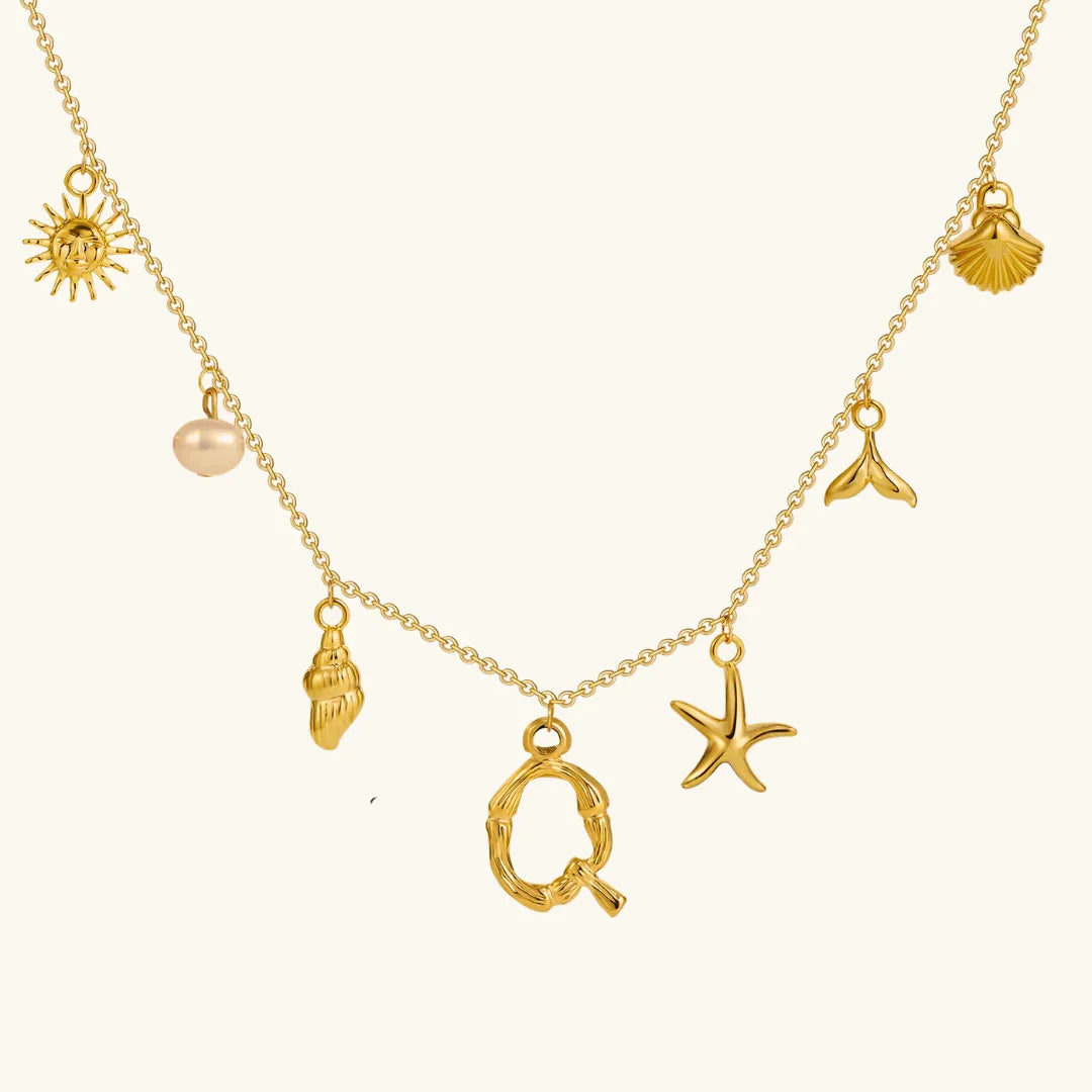 Avaria Ocean Initial Necklace