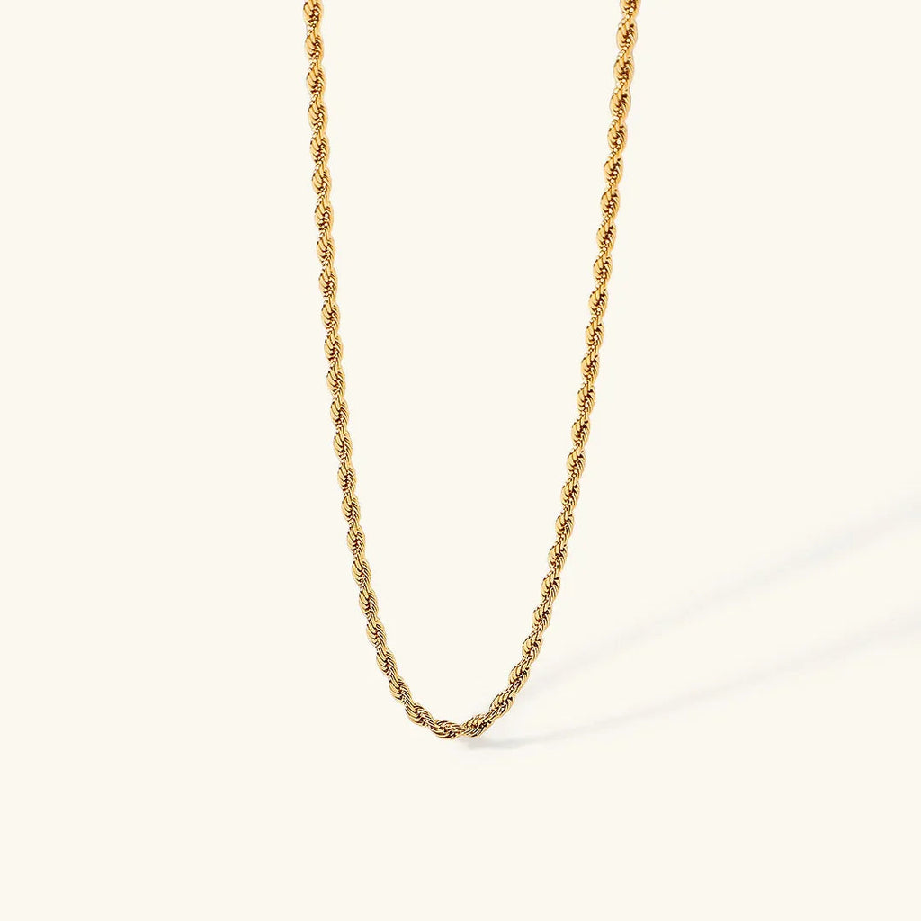 Calle Rope Chain Gold Necklace