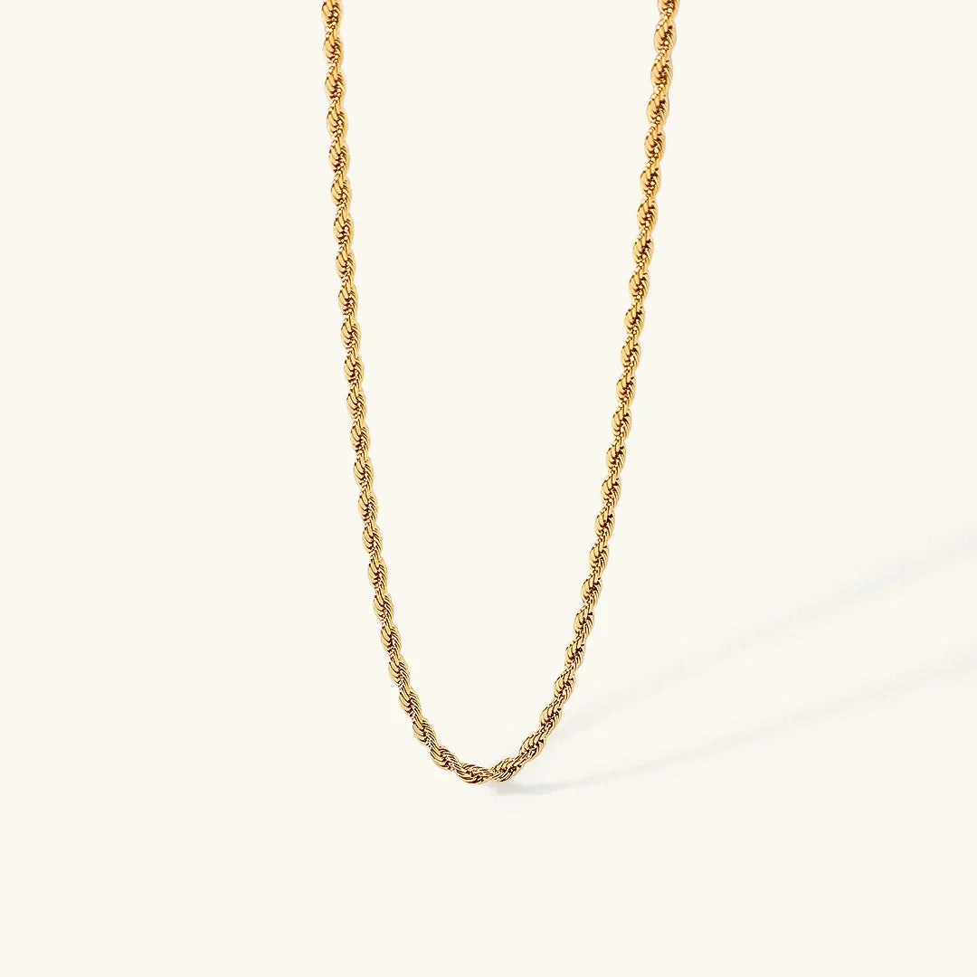 Calle Rope Chain Gold Necklace