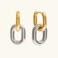 Pippa Two Tone Double Hoops