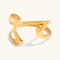 Lulu Sculpted Gold Bangle