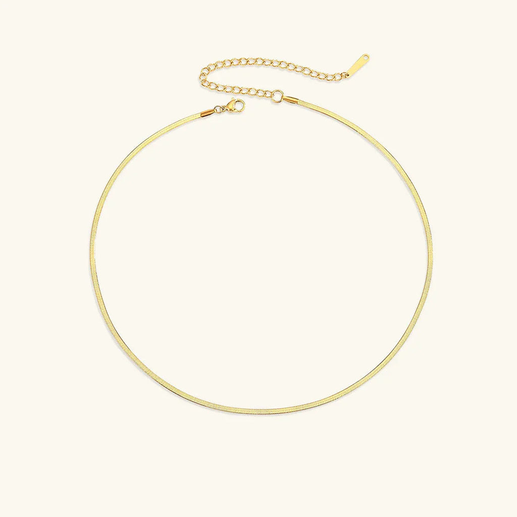 Elizabeth Gold Herringbone Necklace