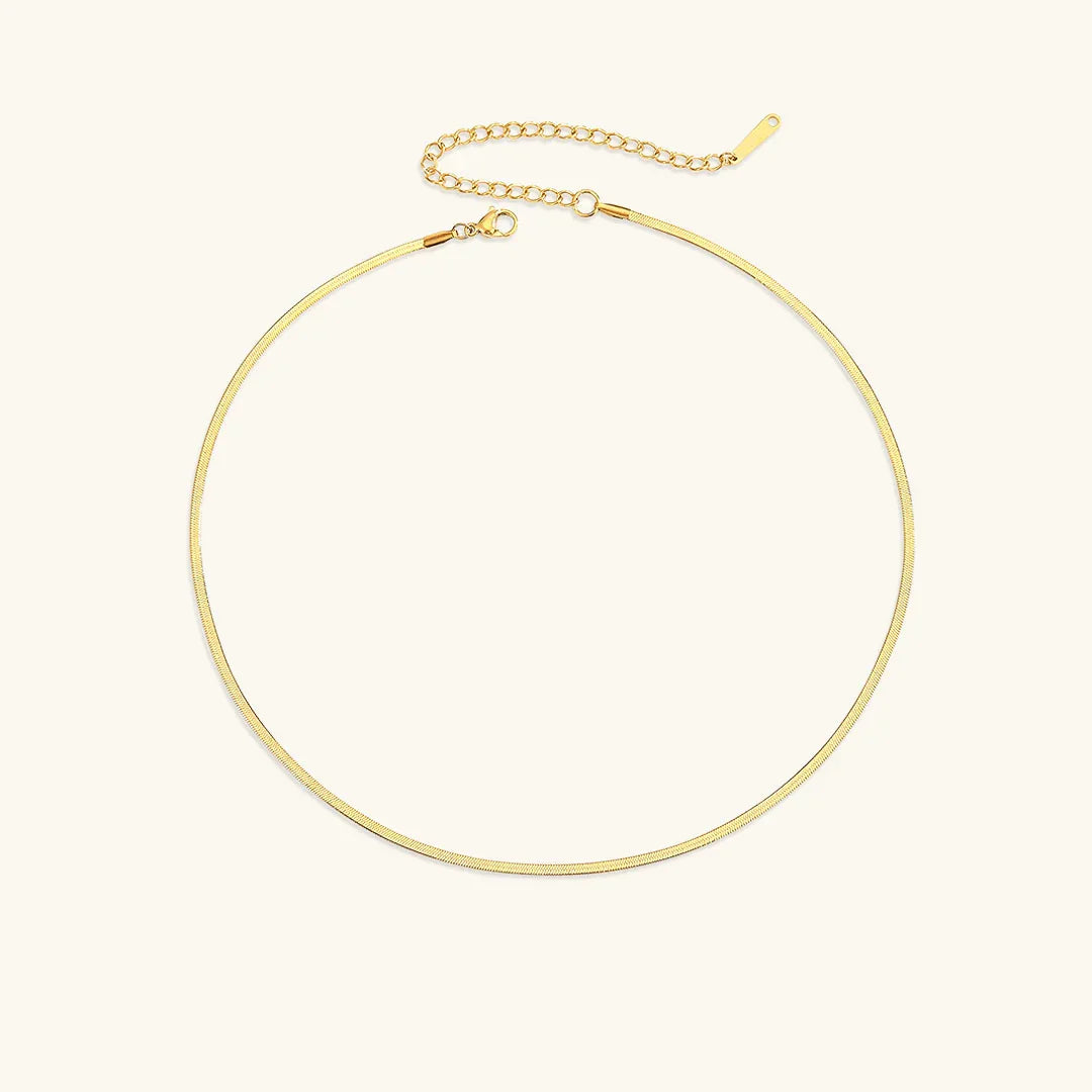 Elizabeth Gold Herringbone Necklace