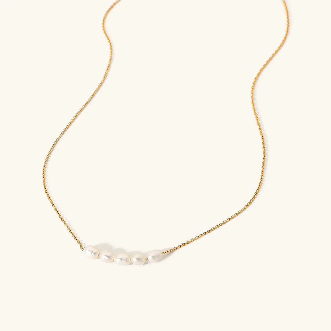 Elle Gold Pearl Necklace