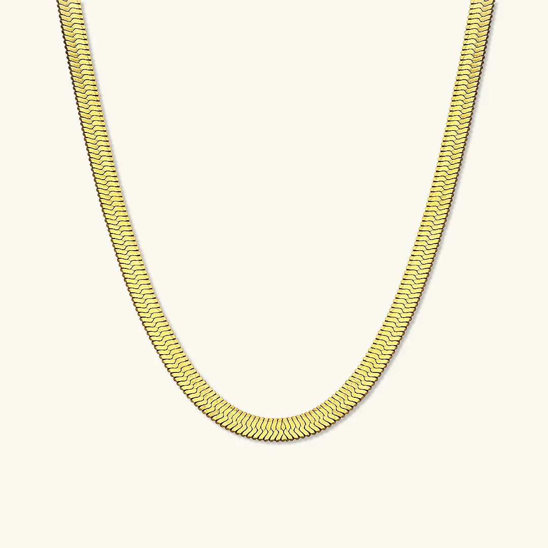 Elysian Gold Herringbone Necklace