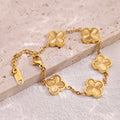 Lucky Four-Leaf Clover Exquisite Bracelet
