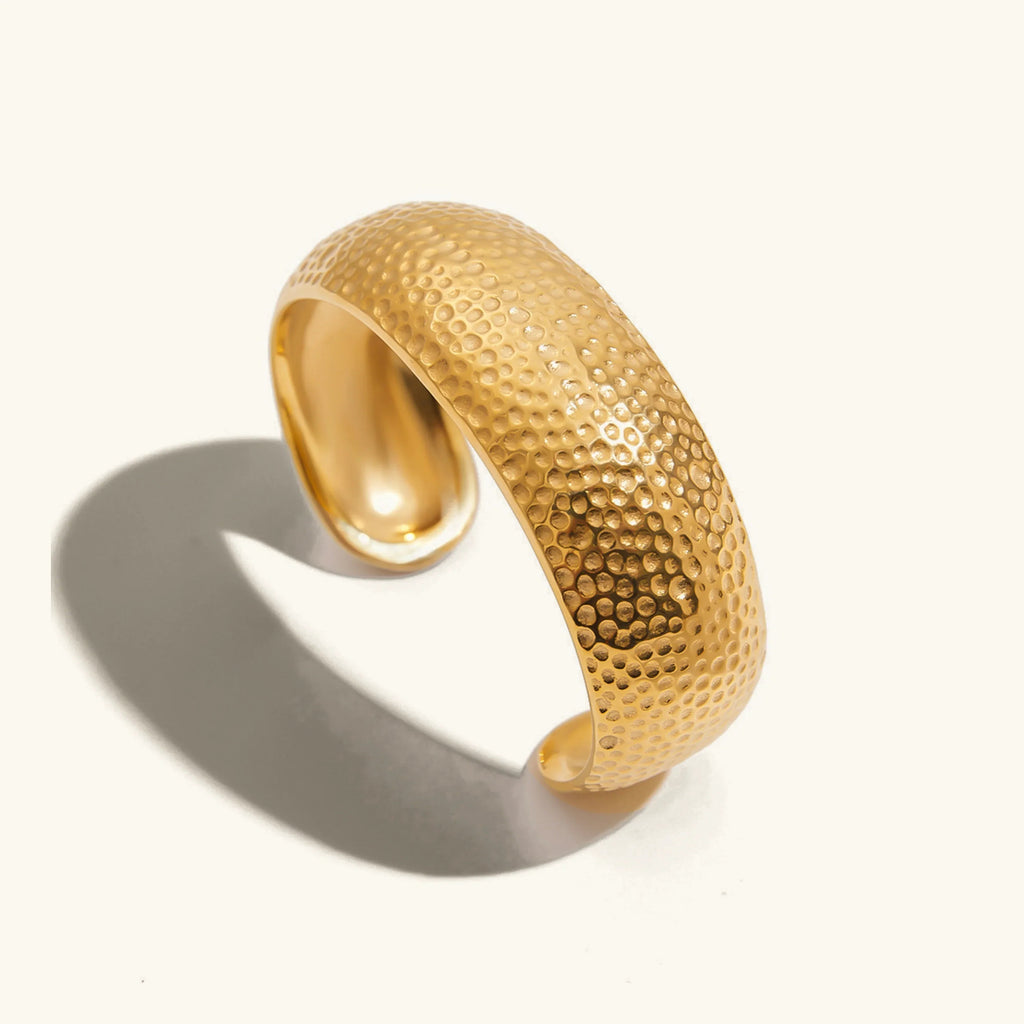 Cheyenne Textured Gold Band