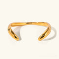 Audrina Contemporary Gold Bangle