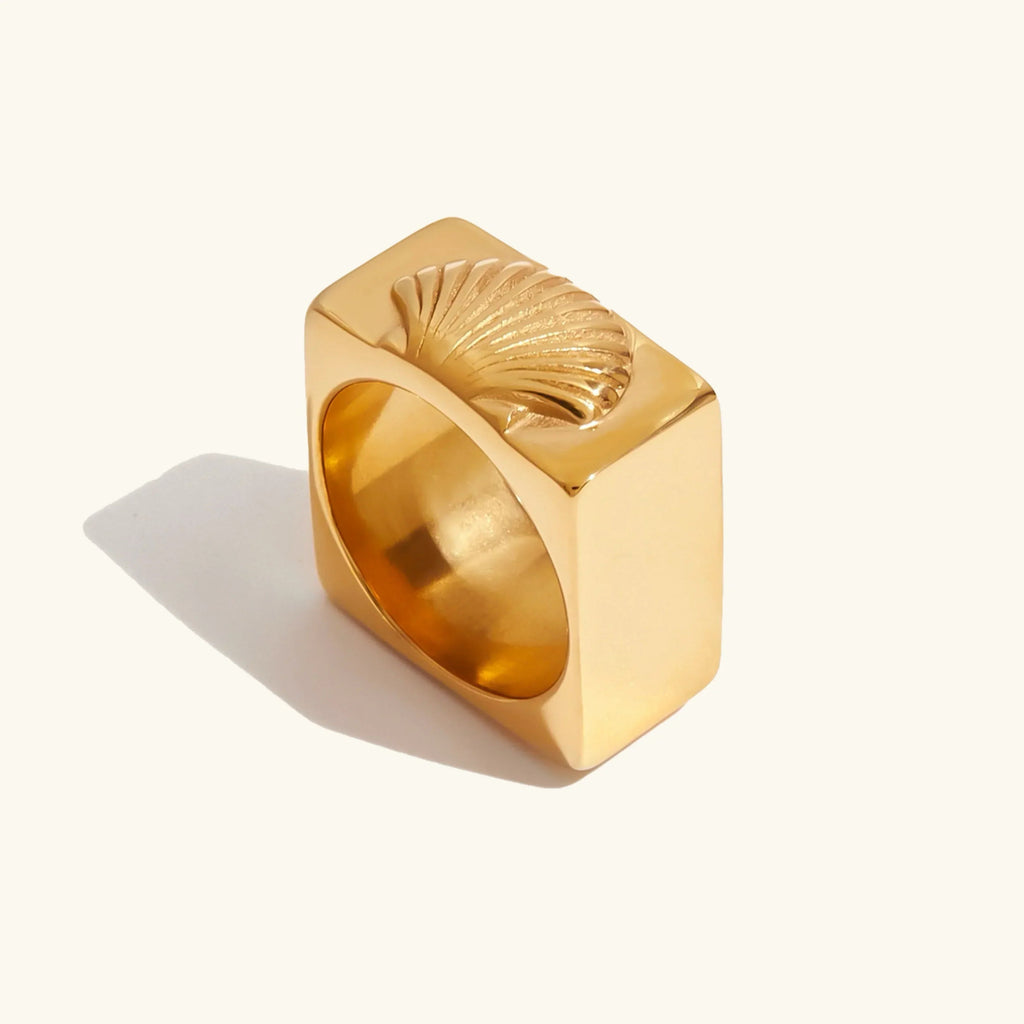 Carlotta Geometric Shell Ring