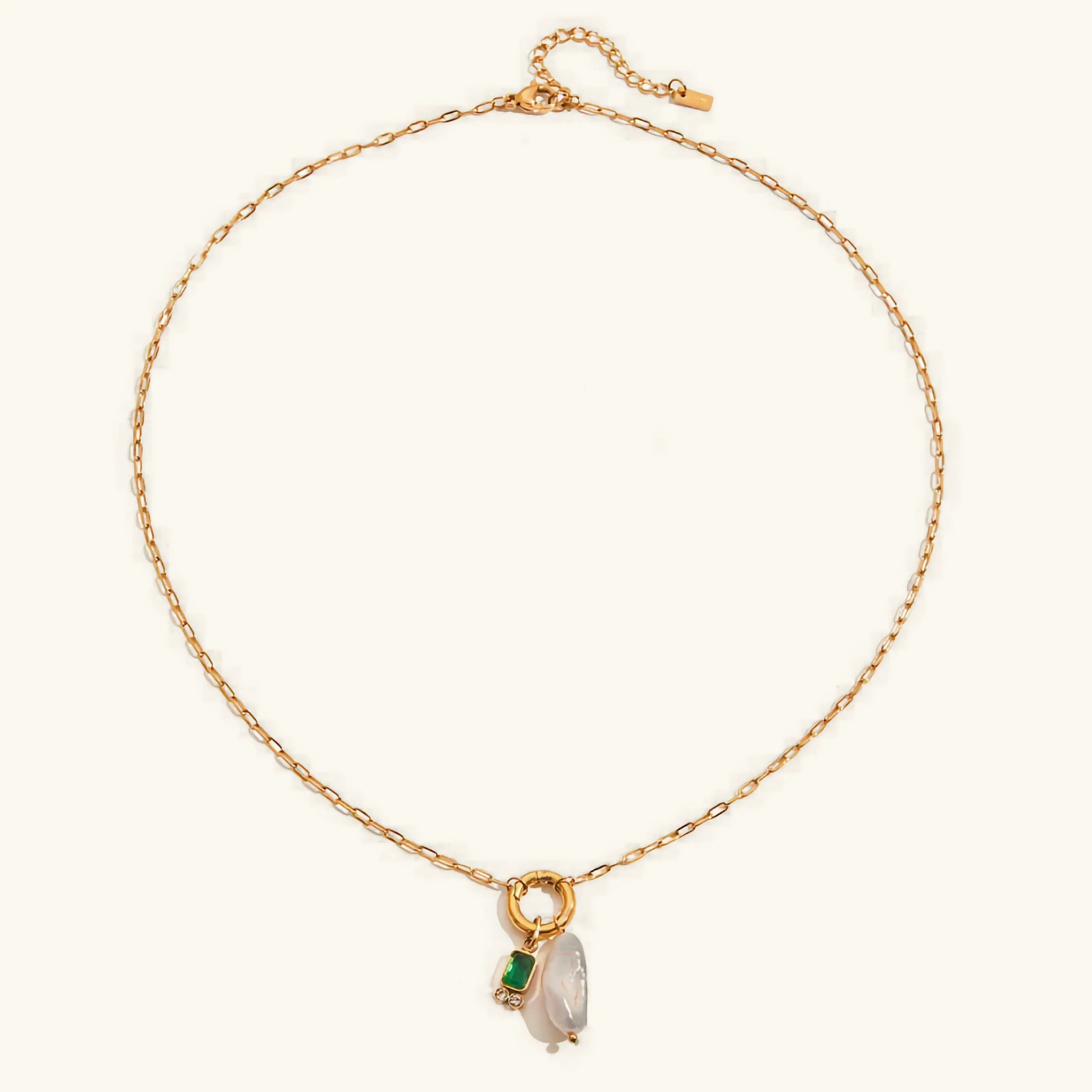 Caitlin Birthstone Pearl Necklace