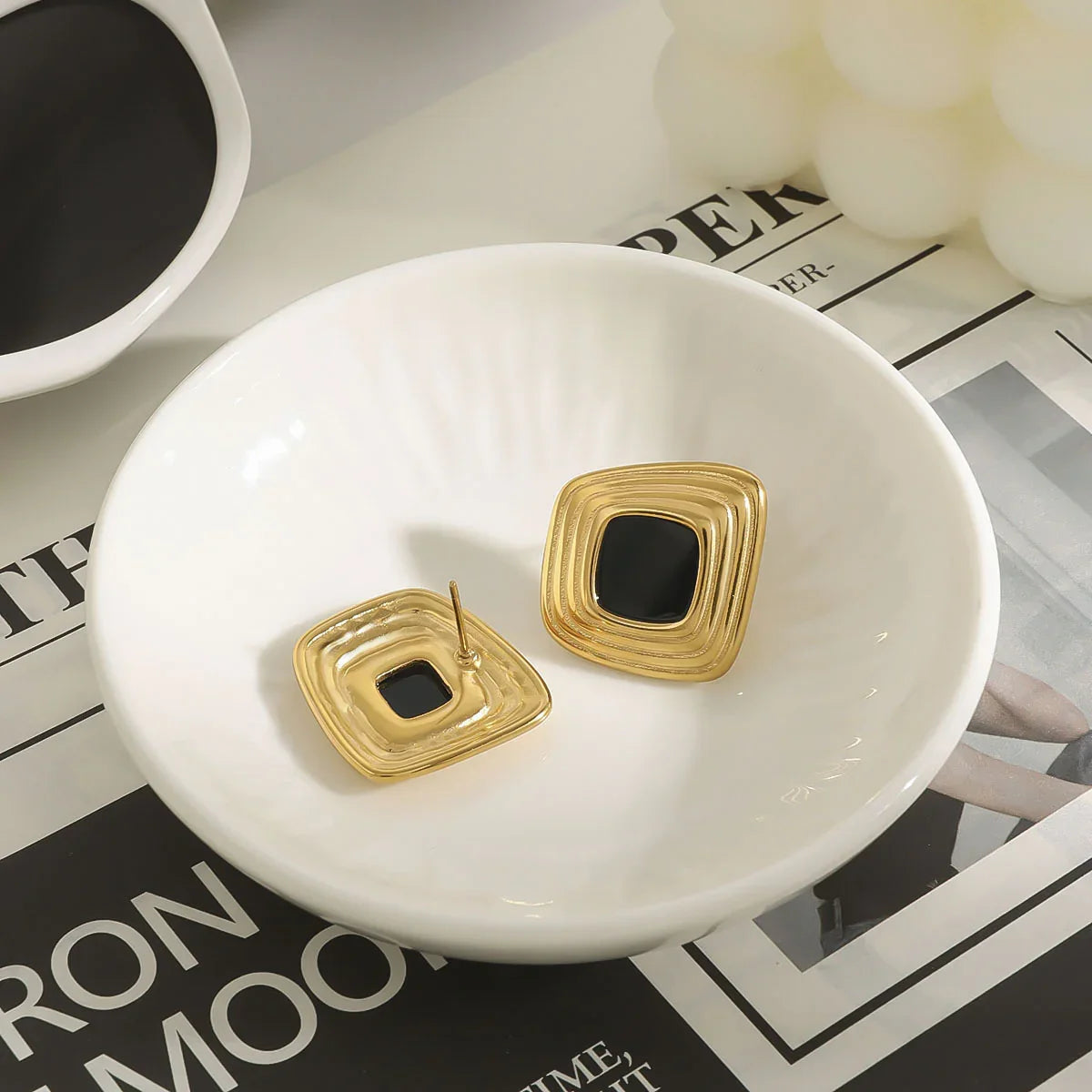 Sylvie Geometric Gold Earrings