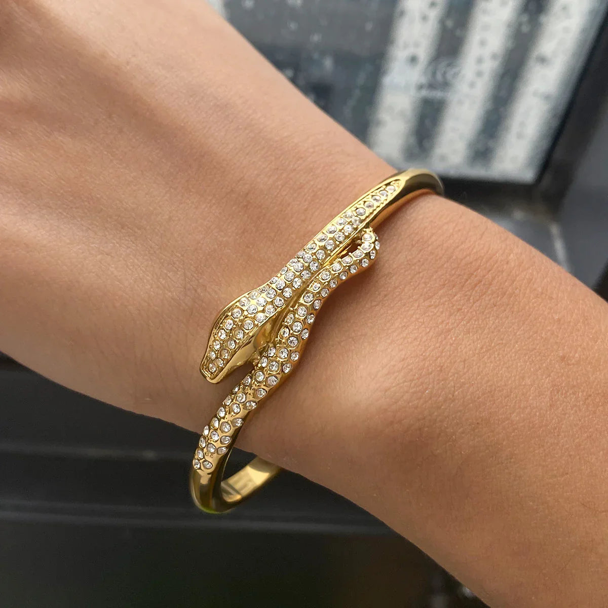 Rosalee Serpentine Diamond Bangle