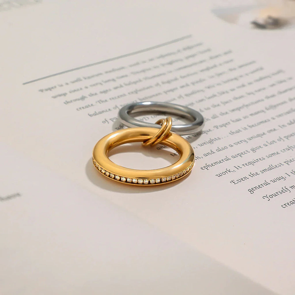 Claire Two Tone Ring Stack