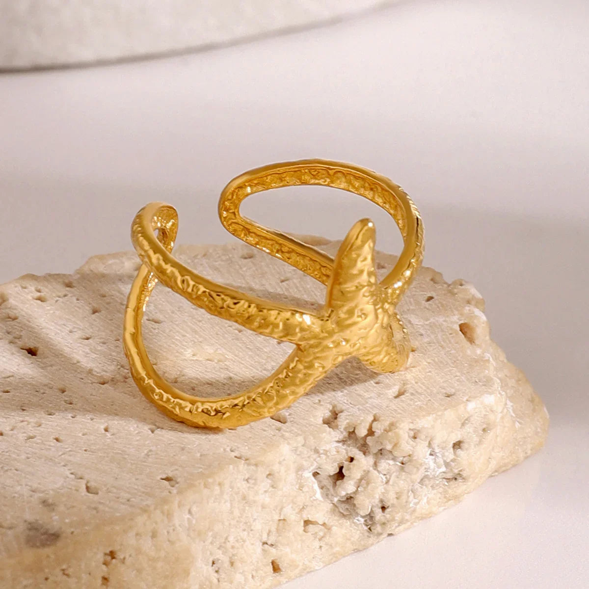 Aurelie Gold Starfish Ring