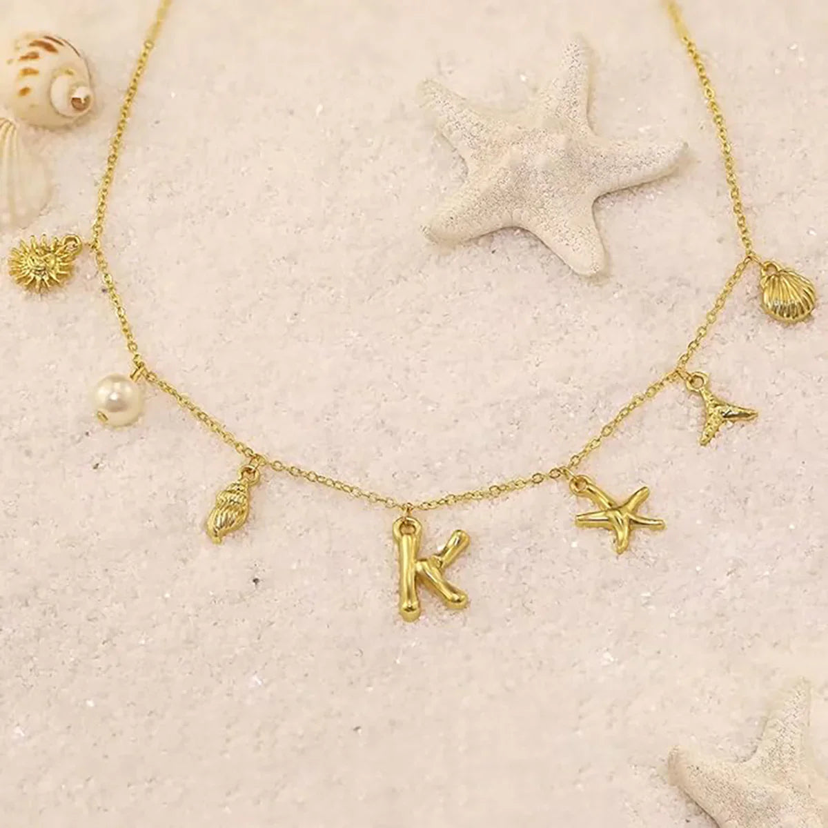 Avaria Ocean Initial Necklace