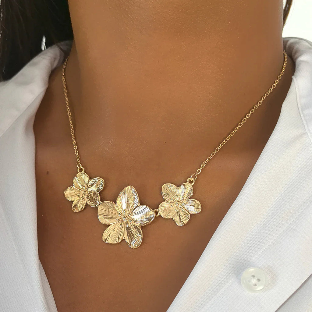 Millie Gold Flower Necklace